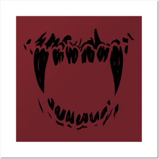 Monster Fangs - Vampire Fangs - Zombie Fangs - horror, goth, creepy Posters and Art